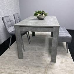 Kosy Koala Wooden Table with 2 Chairs and 1 Bench Grey Dining Set 4pcs