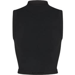 SKIMS x Nike Vintage Seamless Mock Neck Bra Top - Obsidian