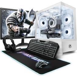 Vibox IV-8 Gaming PC Bundle AMD Ryzen 7 5700X 4.6GHz Nvidia RTX 3050 6GB 16GB RAM 1TB NVMe SSD Windows 11 23" Monitor WiFi