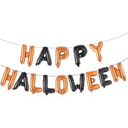 Shein 14pcs 16-Inch Halloween Happy Letter Foil Balloons