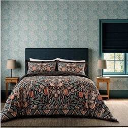 Morris & Co Olive Rose Cotton Set Indigo King Duvet Cover (558.8x)