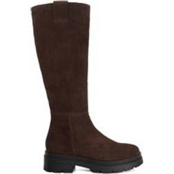 Dune London Tiger Suede Knee High Boots - Brown