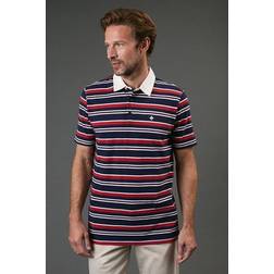Debenhams Navy Boxford Stripe Polo Shirt - Navy