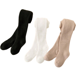 Shein 3pcs Girls' Solid Color Tights For Daily Wear