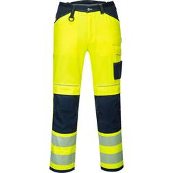 Portwest PW340 Hi-Vis Work Trousers - Yellow/Navy