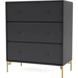 Montana Furniture Carry With Legs Anthracite/Brass Chest of Drawer 69.6x82.2cm