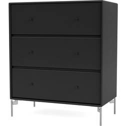 Montana Furniture Carry with Legs Black/Chrome Chest of Drawer 69.6x82.2cm