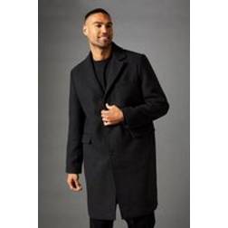 Burton Charcoal Signature 3 Button Epsom Wool Blend Coat - Charcoal
