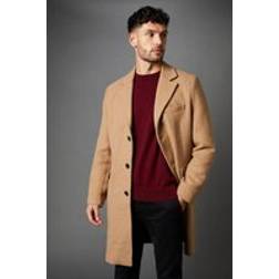 Burton Camel Signature 3 Button Epsom Wool Blend Coat - Medium