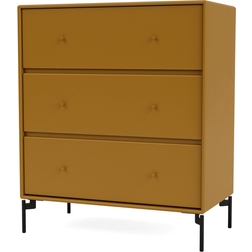 Montana Furniture Carry with Legs Amber/Black Chest of Drawer 69.6x82.2cm