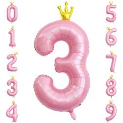 Shein 32pcs 40-Inch Pink Number Balloons Set