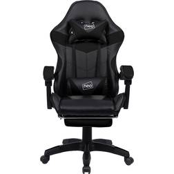 Neo Leather Massage Swivel Gaming Chair - Black