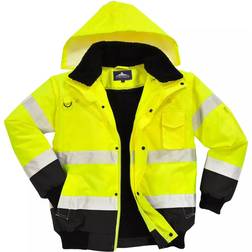 Portwest C465 Hi-Vis 3-in-1 Contrast Bomber Jacket - Yellow/Black