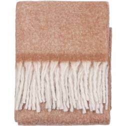 Furn Cozy Woven Tasselled Throw Burnt 140cm W x 180cm Blankets Orange