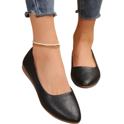Shein Womens Solid Color Flat Shoes Comfy Slip On Soft Sole Shoes Casual AllMatch Ballet Flats Black CN35,CN36,CN37,CN38,CN39,CN40,CN41,CN42,CN43