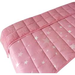 Dreamscene Wardley Kids Star Teddy Fleece Weighted Blanket Blush 39.4x51.2"
