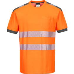 Portwest T181 PW3 Hi-Vis Cotton Comfort T-shirt - Orange/Grey