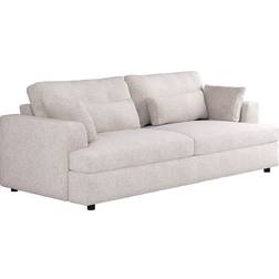 Solace+Co Drew Cream Sofa 3 Seater