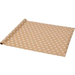 IKEA Gift Wrapping Papers Vinterfint Roll 3x0.7m Heart Pattern/Brown