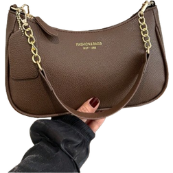 Shein One Piece Of Solid-Color PU Leather Fashionable Underarm Bag