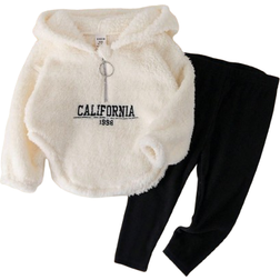 Shein Baby Girls Cute Thermal Lined Hooded Sweatshirt - Autumn Winter