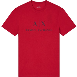 Armani Exchange Slim Fit Jersey T-shirt With Logo - Red