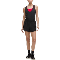 Lululemon Hotty Hot Lauf-Romper Spitzenbesatz - Black