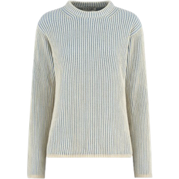CYME Copenhagen Cotton Cashmere Sweater - Cream/Light Blue