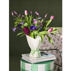 Cath Kidston Bouquet Ceramic White Green 22cm H x 22cm W x 27cm D Vase