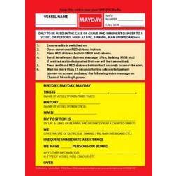VHF DSC Mayday Procedure Card