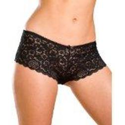 Camille Charisma Lace Mesh Boxer Shorts - Black