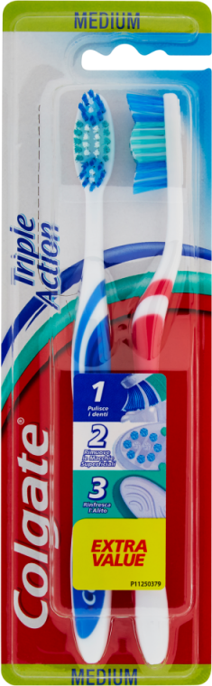 Colgate Triple Action Medium 2-pack