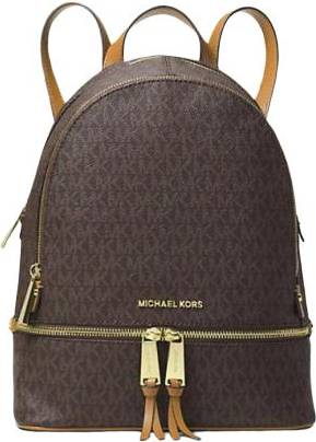 Michael Kors Rhea Medium Logo Backpack - Brown
