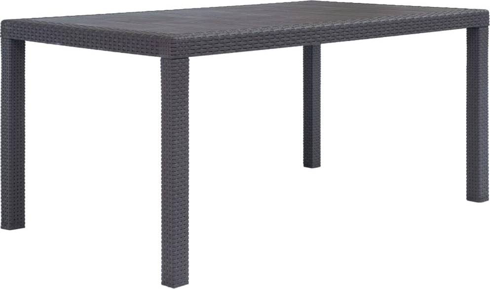 vidaXL Dining Table - Plastic, Rectangular