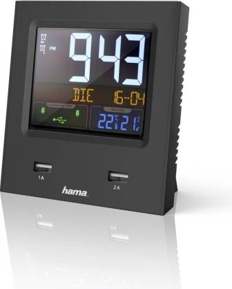 Vækkeur radiostyret Hama Dual-USB
