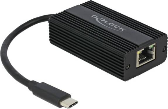 DeLock USB C-RJ45 M-F 0.1m