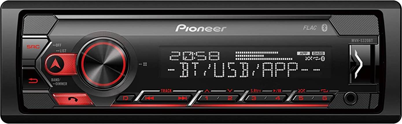 MVH-S320BT Autoradio Rood
