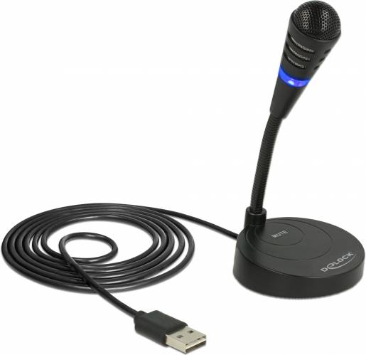 DeLock Microphone USB noir