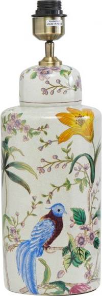 PR Home Li Na White/Patterned Lampfot 46cm