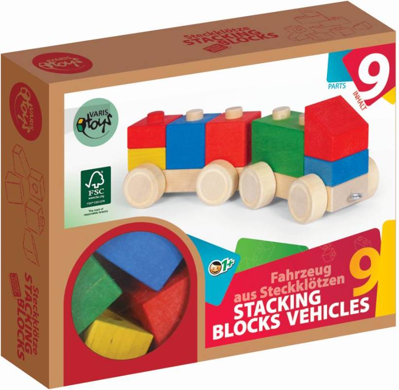 Varis Toys Stacking Blocks Vehicles 9pcs