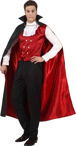 Long Layer Vampire Costume - Rood