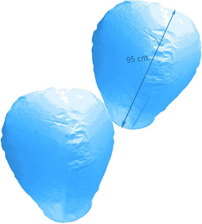 Lanterns And Decor Candle Floating Rice Blue 2-pack