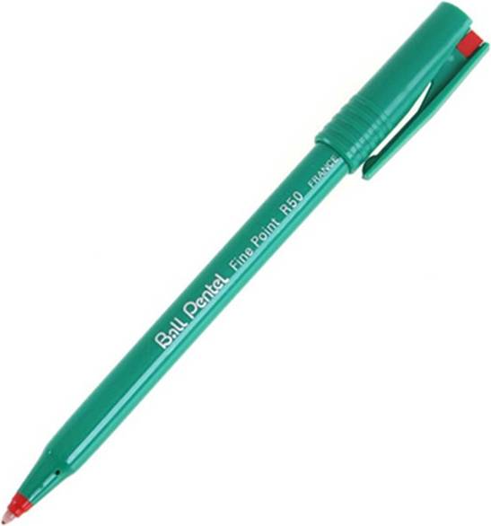 Pentel Fine Point R50 Green Rollerball Pen