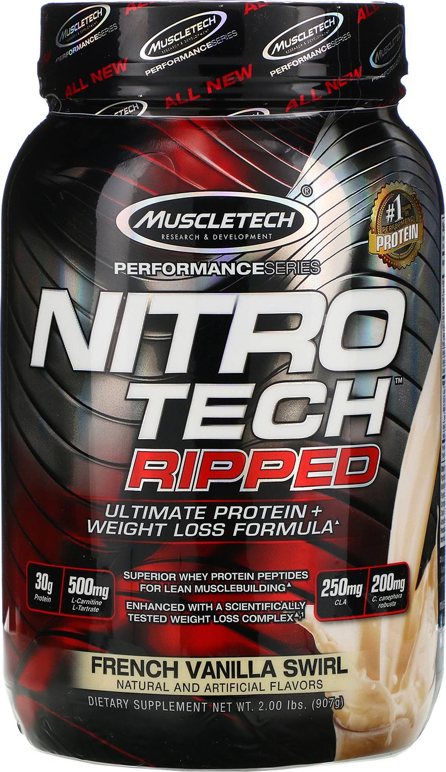 Nitro-Tech Ripped French Vanilla Swirl 907g