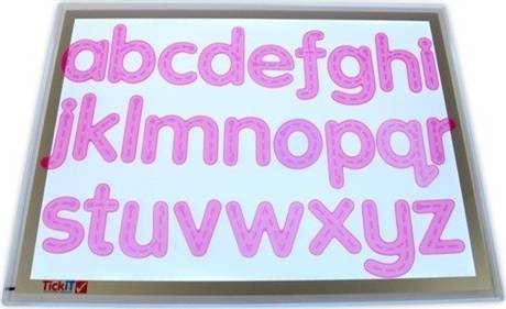 Light Table Material Letters AZ