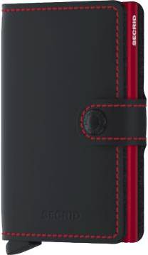 Matte Mini Wallet - Black/Red