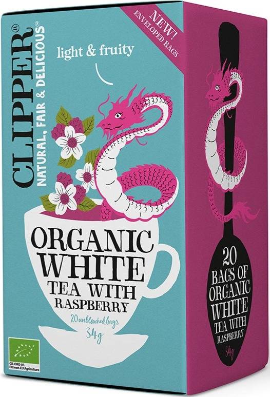 Clipper Organic White Tea Raspberry 20pcs