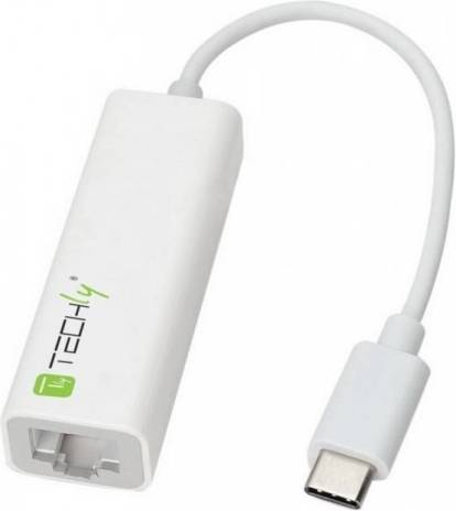 Techly USB C-RJ45 M-F Adapter