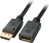 MicroConnect DisplayPort-DisplayPort M-F 1m