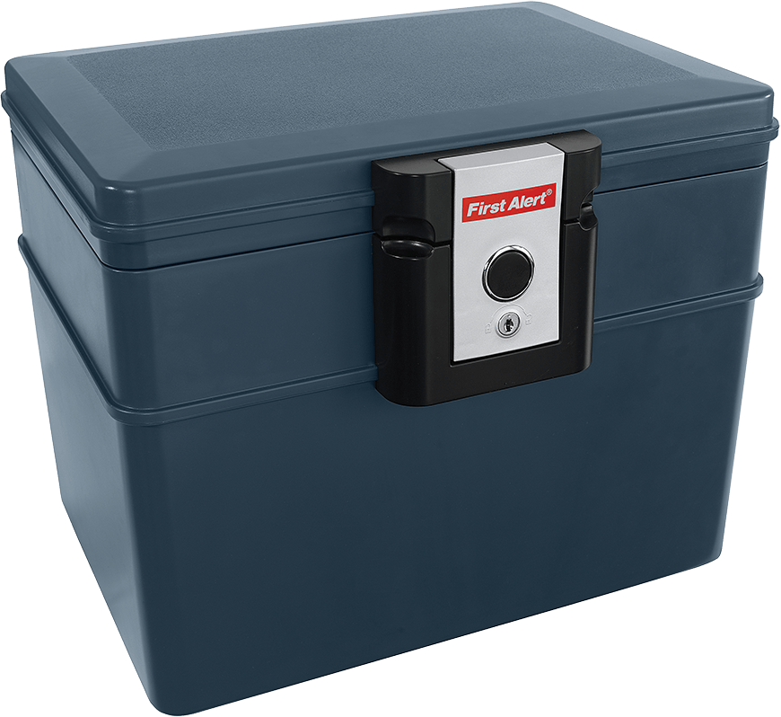 First Alert Steel Gray Key Lock Waterproof File Chest